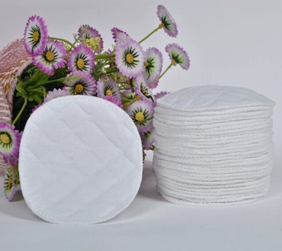 4-Pcs Breathable Postpartum Hermetic Breast Pads for Breastfeeding Monolithic Breast Pads, thin three Leyar Breast Pad.