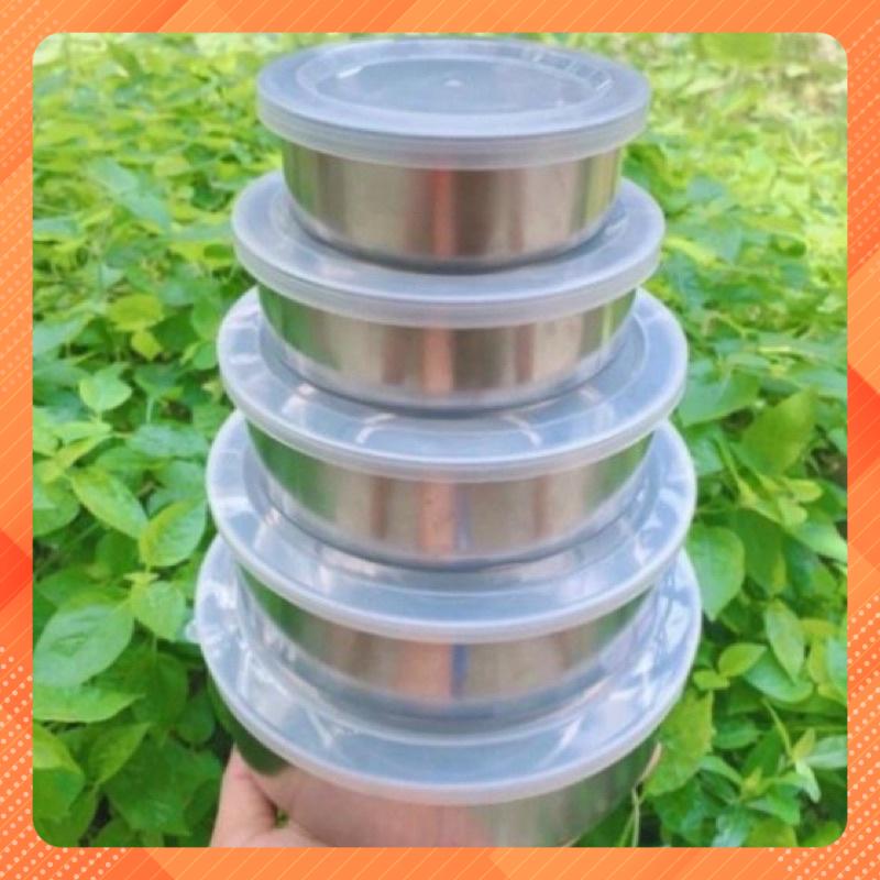 Bộ 5 bát lạnh inox có nắp