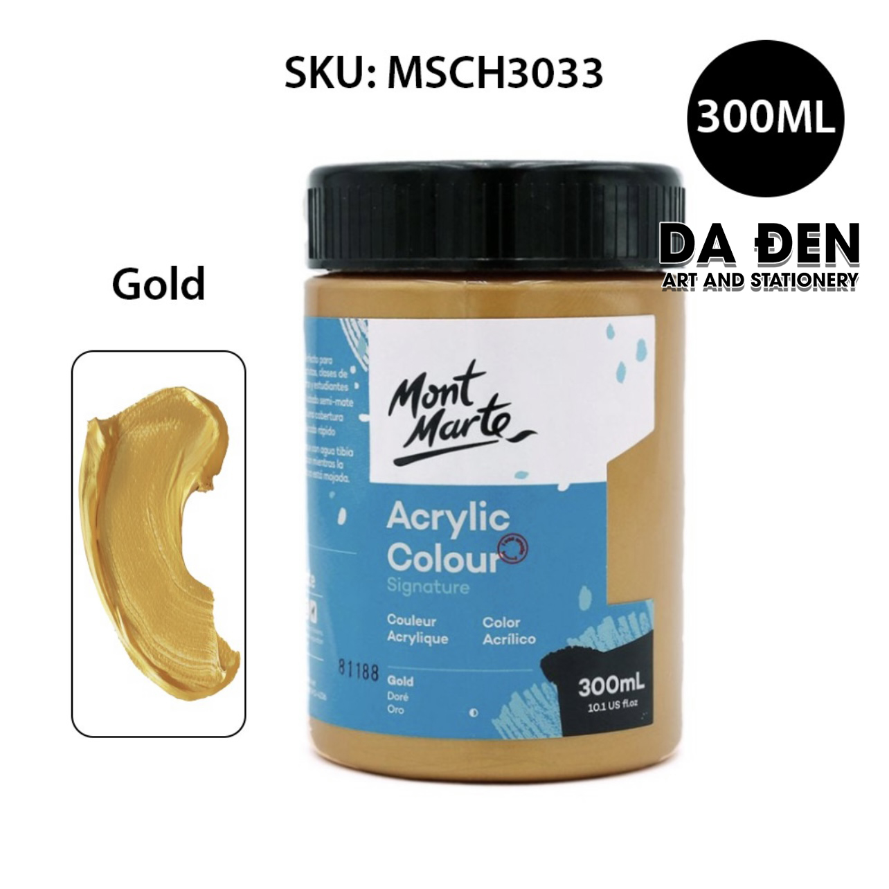 Màu Mont Marte Signature Acrylic Colour 300ml - Gold