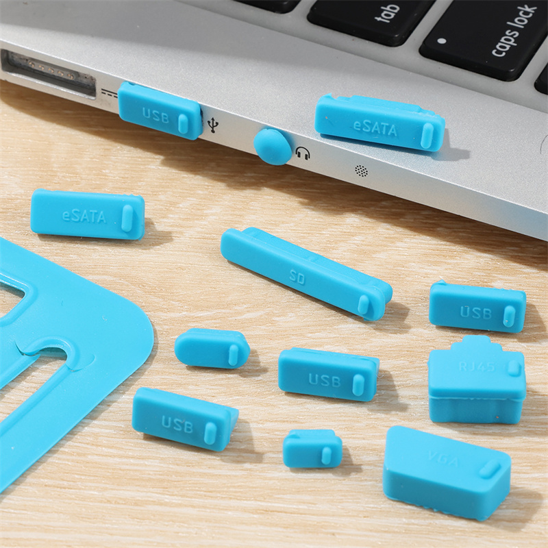 Phích Cắm Chống Bụi Cho Máy Tính Xách Tay Máy Tính Xách Tay Máy Tính Xách Tay Bằng Silicon Thông Dụng 16 Cái/bộ Nút Chặn Bảo Vệ Phích Cắm Chống Bụi Cho Máy Tính USB