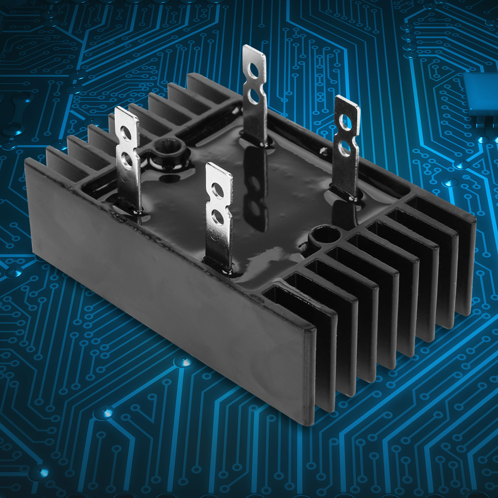 Bridge Rectifier Easy Installation Stable Performance Bridge Rectifier 2-Phase Good Heat Dissipation Work for Industrial Equipment Factory Power Supply