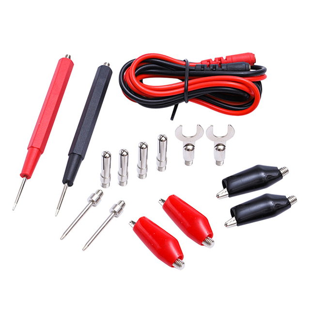 Jx Multimeter Cable Set Banana Plug To Dual Hook Clip Alligator Clip Test Probe Cable Multimeter Smd Pen Clip. 