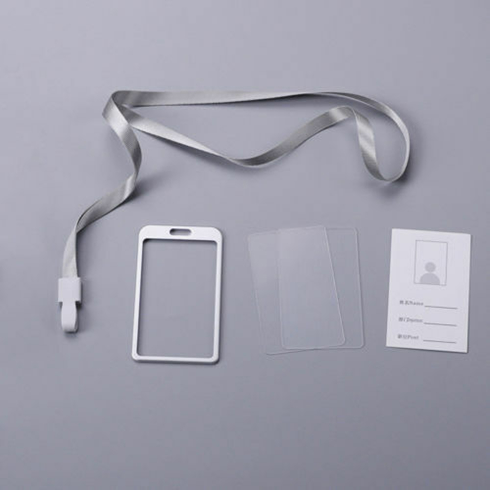 Alloy Employee Name Company Certificate Cover Security Business ID Card Holder Pass Tag Work Badge with Lanyard