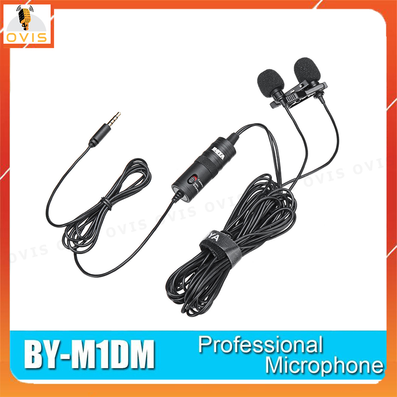 Cặp micro cài áo cho máy ảnh và điện thoại | boya by-m1dm