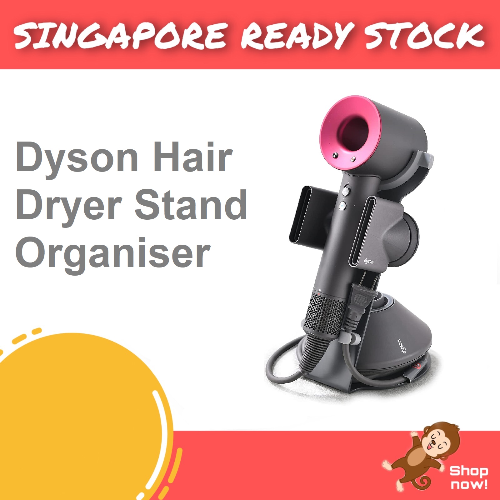 Hair Dryer Stand Steel Holder Rack Dyson Storage Organizer Singapore Ready  Stocks | Lazada Singapore