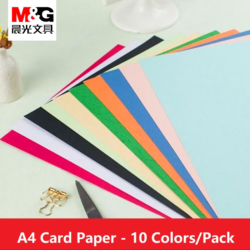 [SG Stock]M&G (10 Colors/pack) A4 Color Card Paper Art Paper Color
