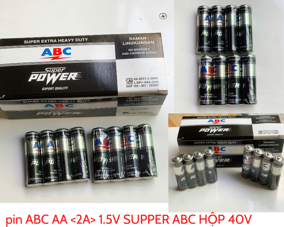 PIN AA (2A) ABC Super Power 1.5V Hộp 40 Viên