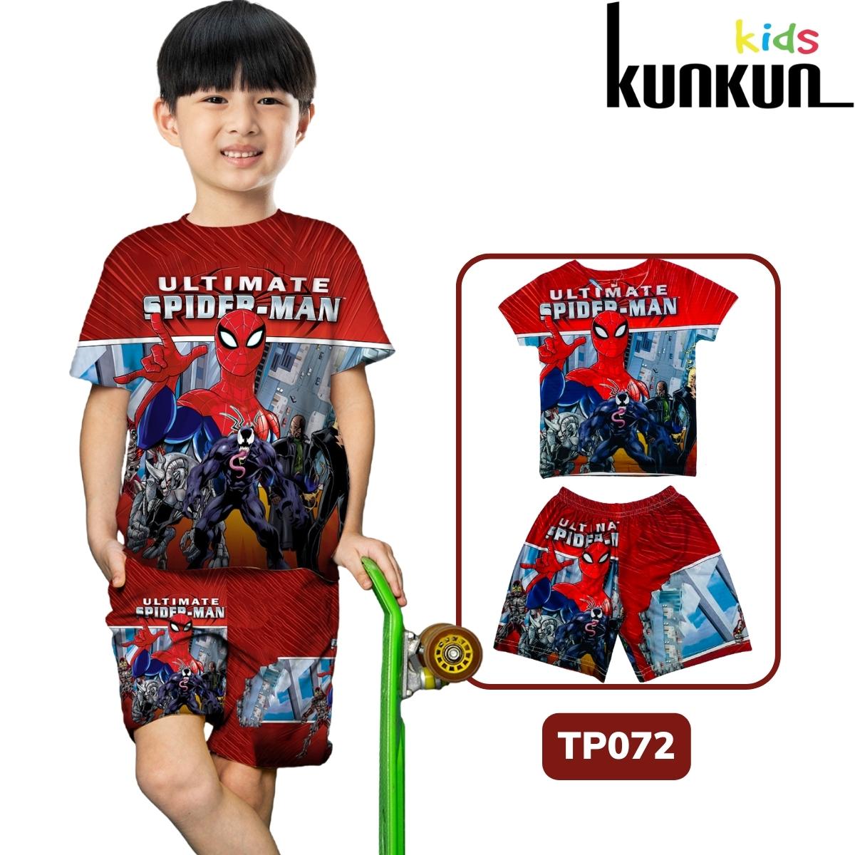 Set Quần áo bé trai in hình Người Nhện Spiderman Kunkun TP072 - Đồ bộ bé trai thun lạnh thoáng mát co giãn 4 chiều thumbnail