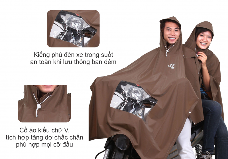 ÁO MƯA CỔ RÙA CAO CẤP 2 NÓN KIẾNG 0.23 (Giao màu ngẫu nhiên)
