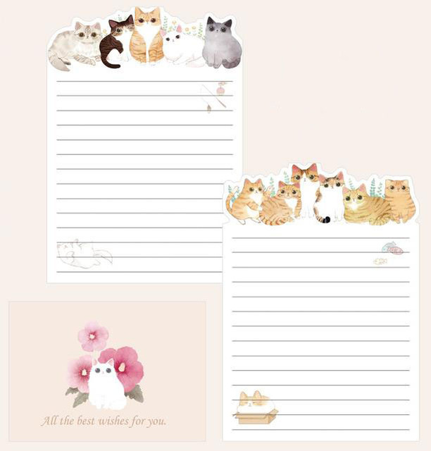 NEW%20%E3%80%90Special%20offer%E3%80%919%20Pcs/Set%203%20Envelopes%20+%206%20Letter%20Papers%20Cat%20Planet%20Flowers%20Writing%20Paper%20Envelope%20Set%20Gift%20Stationery%20-%20Image%203