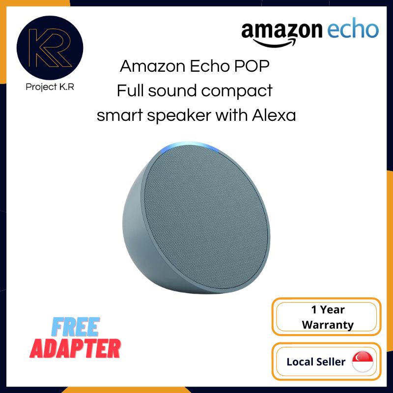 Echo Pop Full sound compact smart speaker with Alexa in