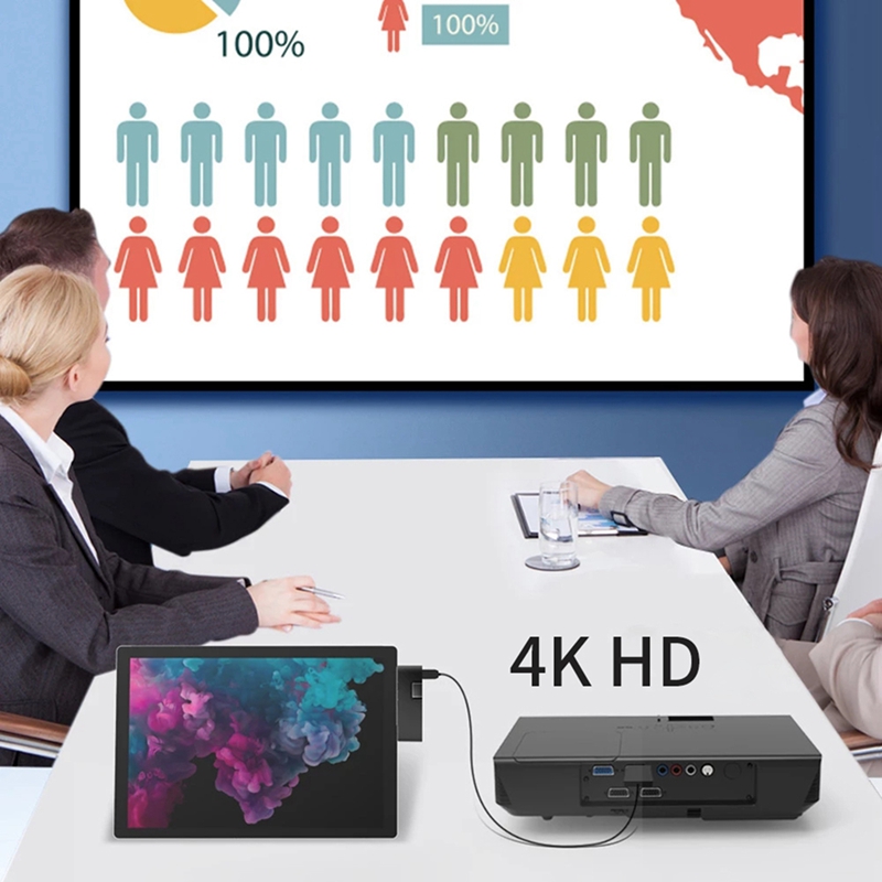 For Surface Pro 4 5 6 Docking Station Hub with 4K -Compatible TF Card Reader Gigabit Ethernet 2 USB 3.1 Gen 1 Port