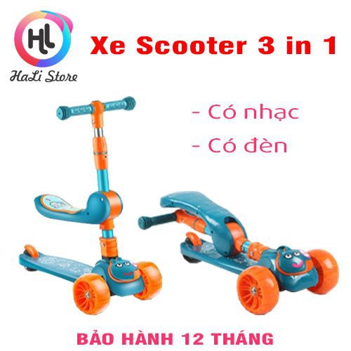 Xe Trượt Scooter Cao Cấp (Có Nhạc, Có Đèn), SCOOTER Cho Bé Cao Cấp.