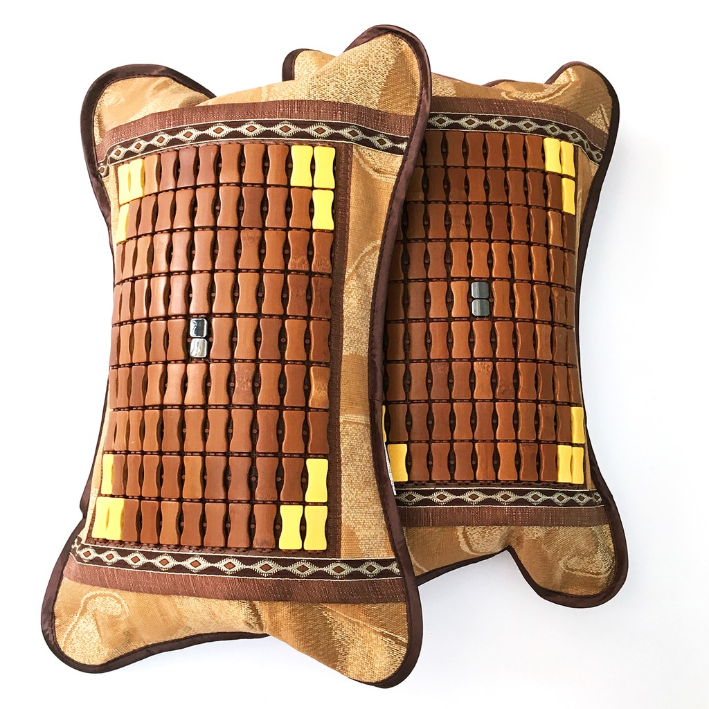 Combo of 2 High-Quality Bamboo and Rattan Pillows