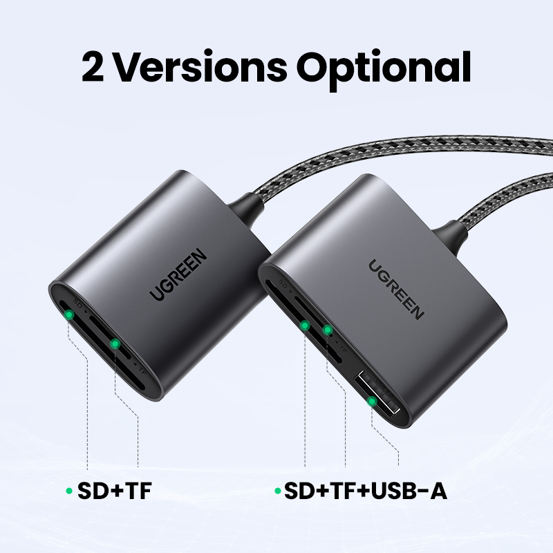 UGREEN USB C SD Card Reader 3 in 1 USB C Card Reader Adapter Type C Micro SD Memory Card Reader for TF SD SDXC SDHC MMC RS-MMC Micro SD SDXC SDHC Cards Model:80798