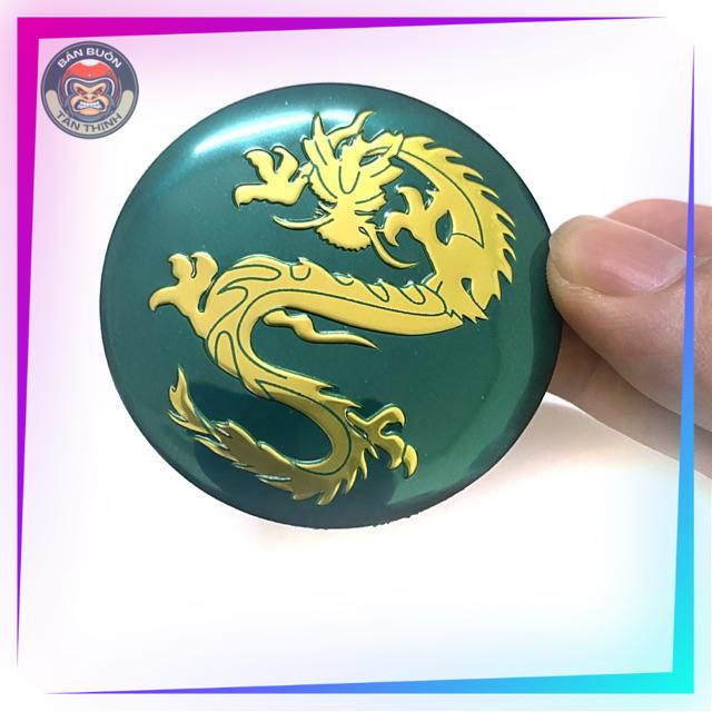 [ Tân Thịnh ] Tem nhôm logo 3D RỒNG XANH C3