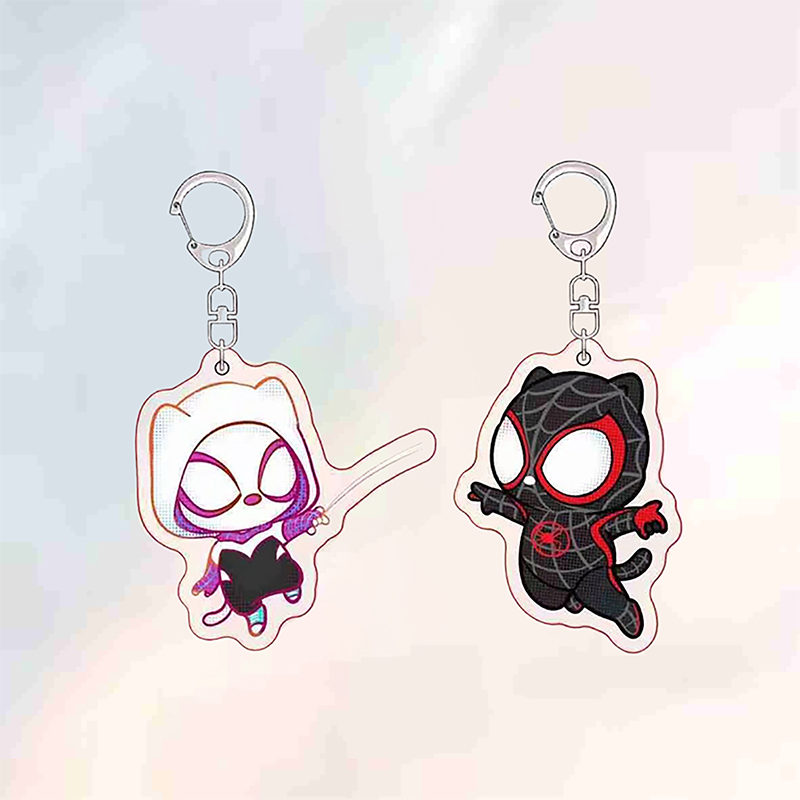 Cute Cartoon SpiderMan Keychain Pendant Funny Cat Couple Backpack Toy Gift Cherry Super Store. 