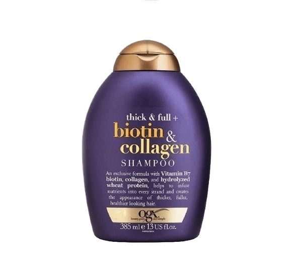 Dầu gội xả OGX Thick & Full Biotin & Collagen Màu Tím (385ml/chai)