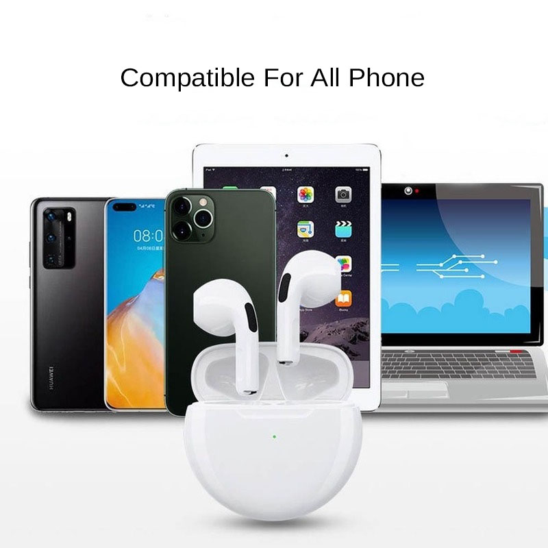 Pro6 Tai Nghe Không Dây Chân Thực Tai Nghe Bluetooth Điều Khiển Cảm Ứng Kèm Mic Tai Nghe Âm Thanh Nổi TWS Chống Nước Tai Nghe Thể Thao