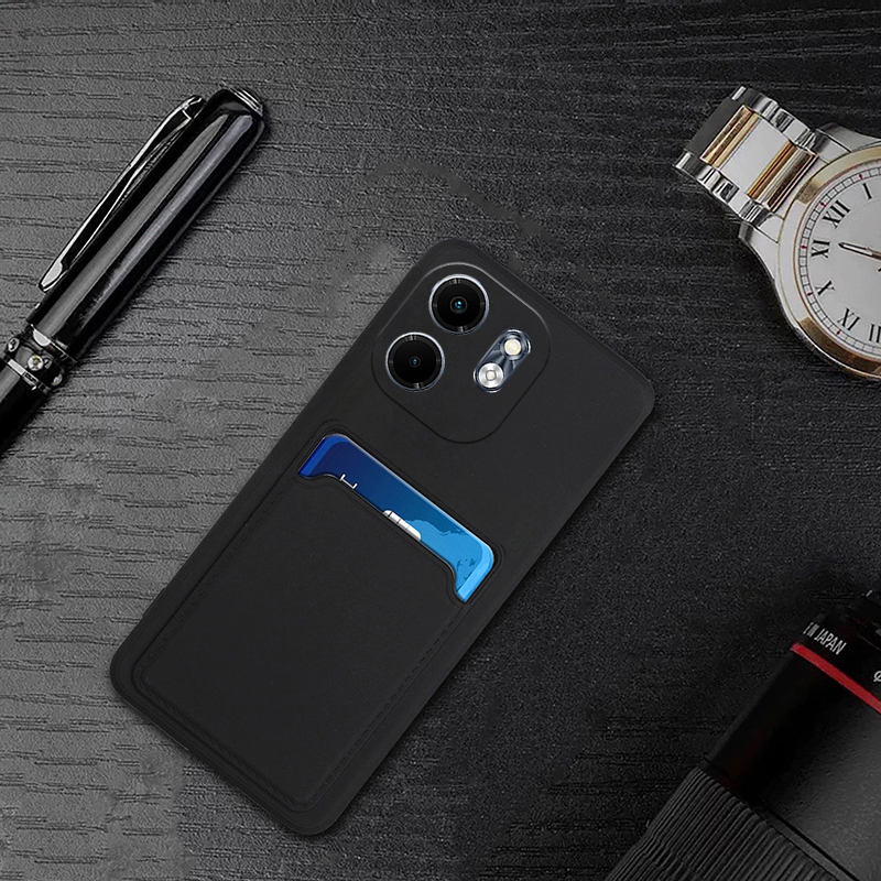 Phone case infinix Smart 9 Case Soft Card Holder Slot Silicone Wallet Back cover infinix Smart9.