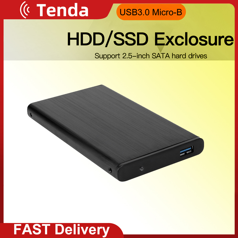[Tenda] 2.5 inch USB 3.0 External Hard Disk Box 10TB 6Gbps HDD SSD Mobile Enclosure Case for Laptop PC