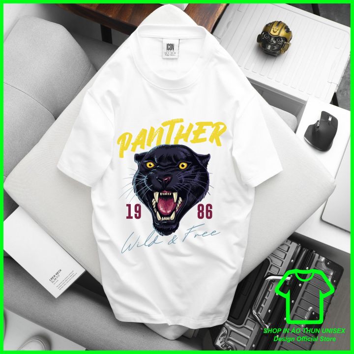 Áo thun icon panther 1986 nam nữ chất cotton, áo phông icon panther 1986 in họa tiết