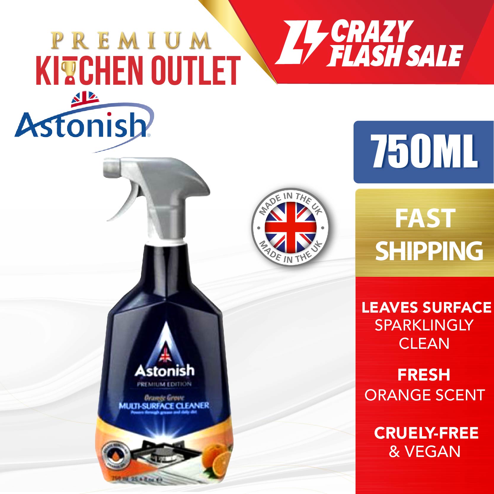 Astonish 750ml Premium Edition Extra Strength Grease Lifter CLNC6750PE MultiSurface Cleaner