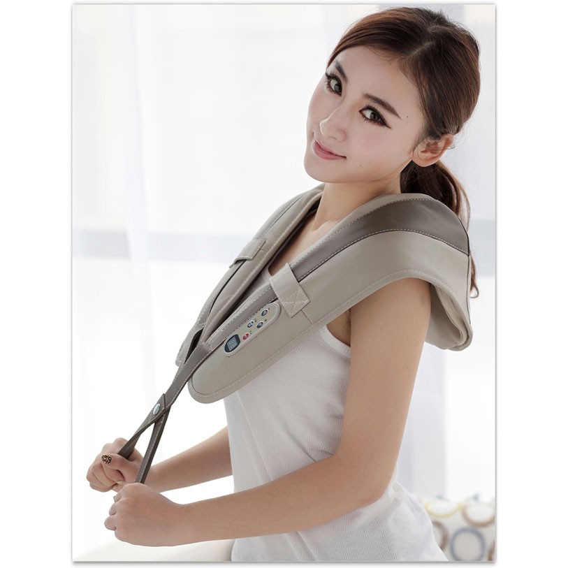Máy mat-xa - máy massage vai gáy cổ - đai đấm lưng, máy đeo đấm lưng