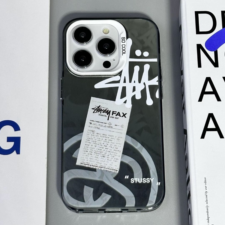 【Acrylic hard case/stussy】compatible for iPhone 11 12 13 14 15 pro max case