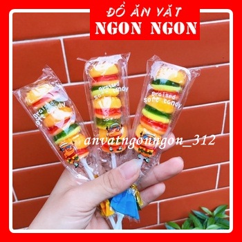 Kẹo Dẻo Burger💖FREESHIP💖Cây Kẹo Chip chip Hình Hamburger