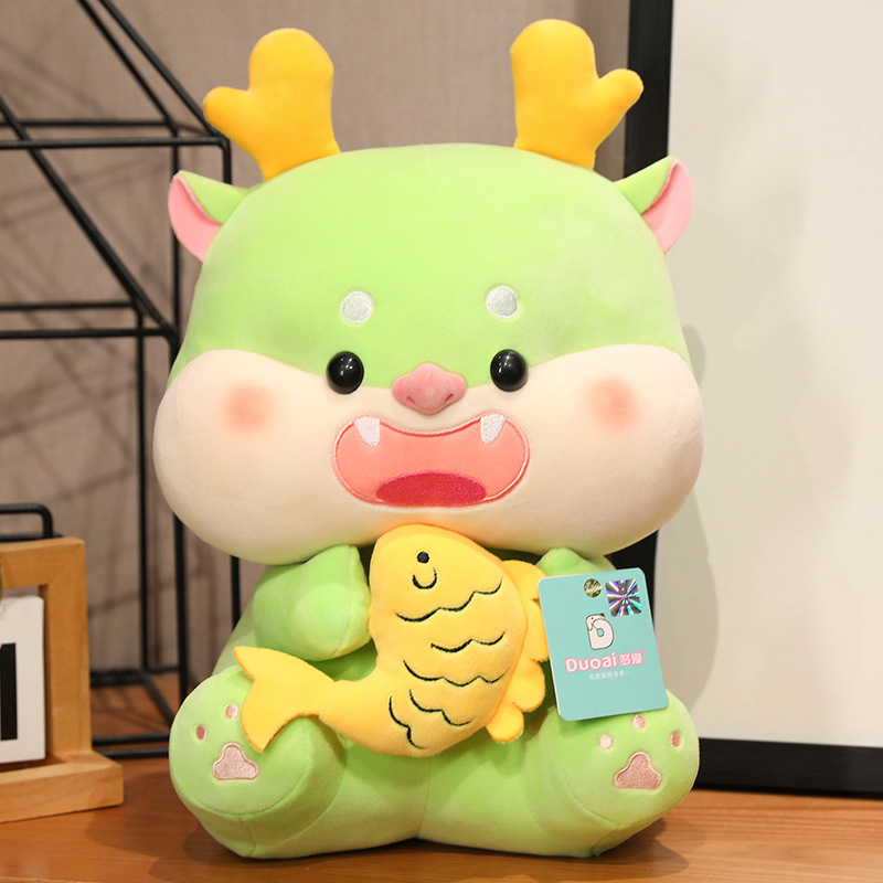 2024 Year of the Dragon Mascot Cartoon Zodiac Dragon Year of the Dragon Has More than Plush Toy Doll New Year Gifts for Children