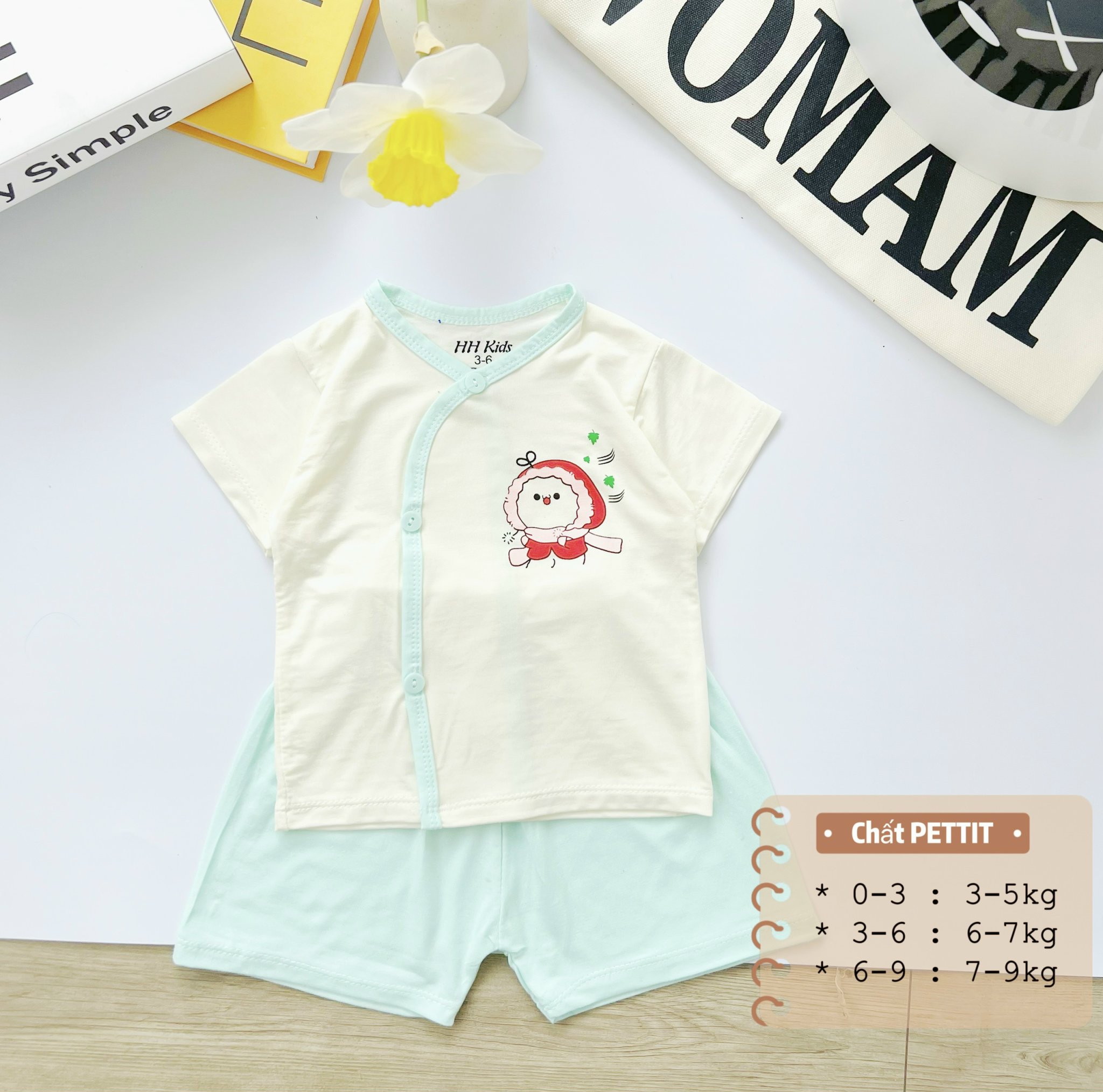 Bộ áo quần cộc tay HH KIDS chất thun cotton mềm mát cho bé Bebi123