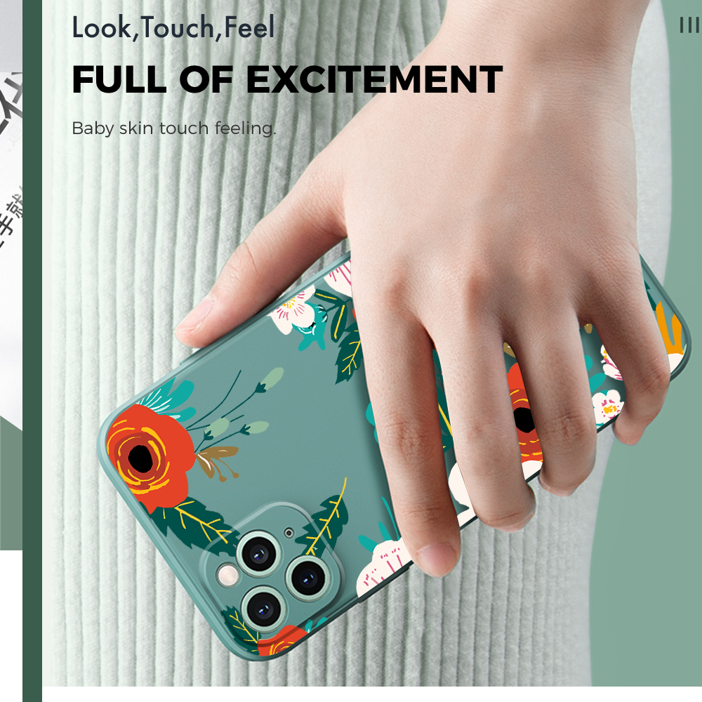 For Samsung Note8 Back Cover Flowers Print Phone Case Multicolor Liquid Silicone Mobile Cover. 