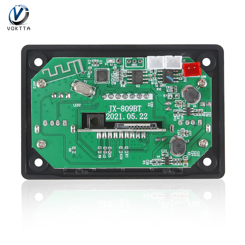 VOKTTA DC 6V 12V Bluetooth 5.0 Audio Decoder Board Audio Module USB AUX SD FM Radio Lossless Decoder Board Module