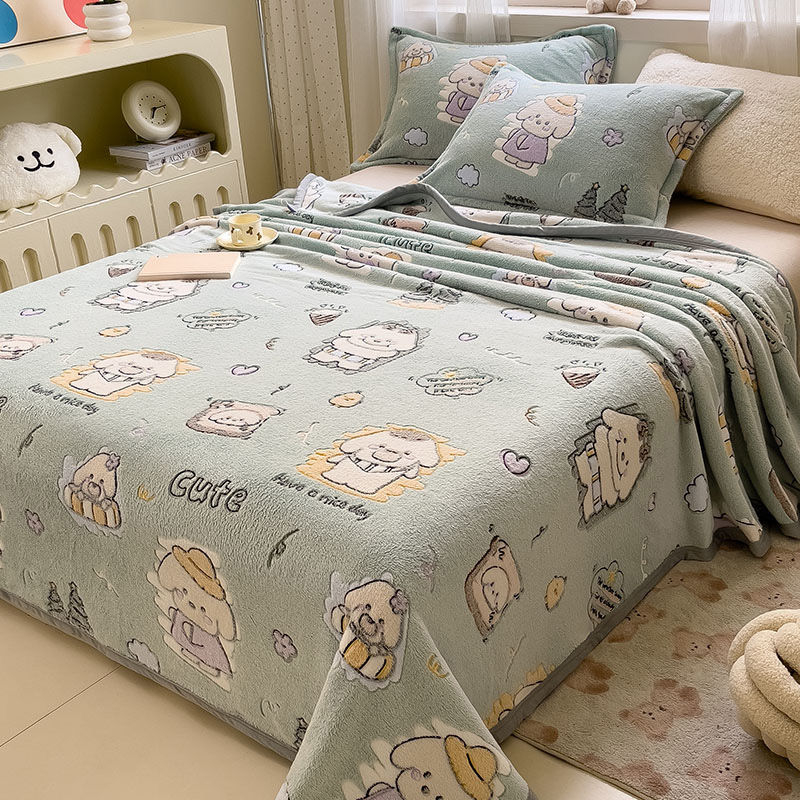Chăn lông cừu sữa dày mềm mại thân thiện với làn da
