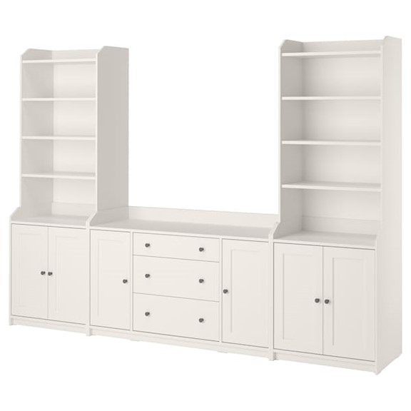 Bahia, combo tủ lưu trữ kết hợp kệ trưng bày sto_062, 280x46x199cm, sản xuất bởi scandi home