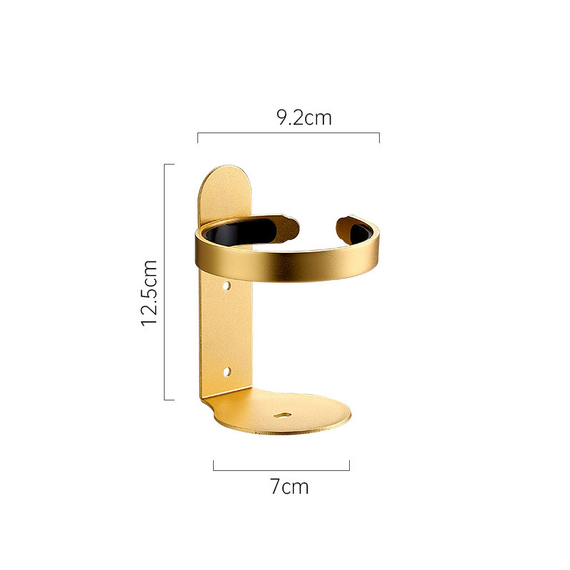 Wall-mounted bathroom Perforation-free home Nordic storage rack Bottle holder Toothbrush cup holder Multi-functional space aluminum hanger simple