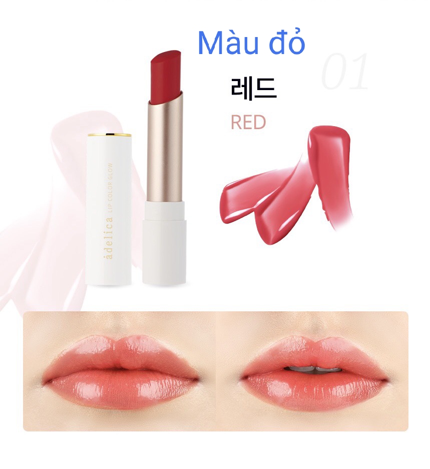 Son dưỡng môi có màu MỚI Atomy_Adelica_Lip_Color_Glow mềm và bóng cho đôi môi bạn