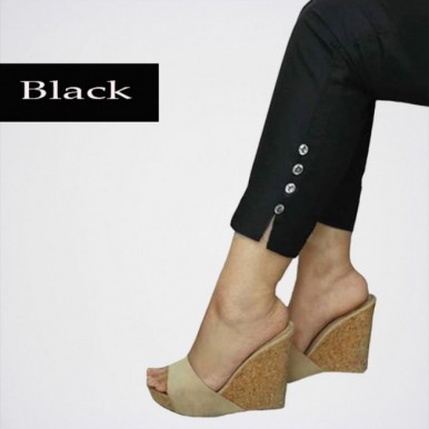 Black Cotton Cigarette Pants for Women & Girls – Straight Fit Stylish  Trousers