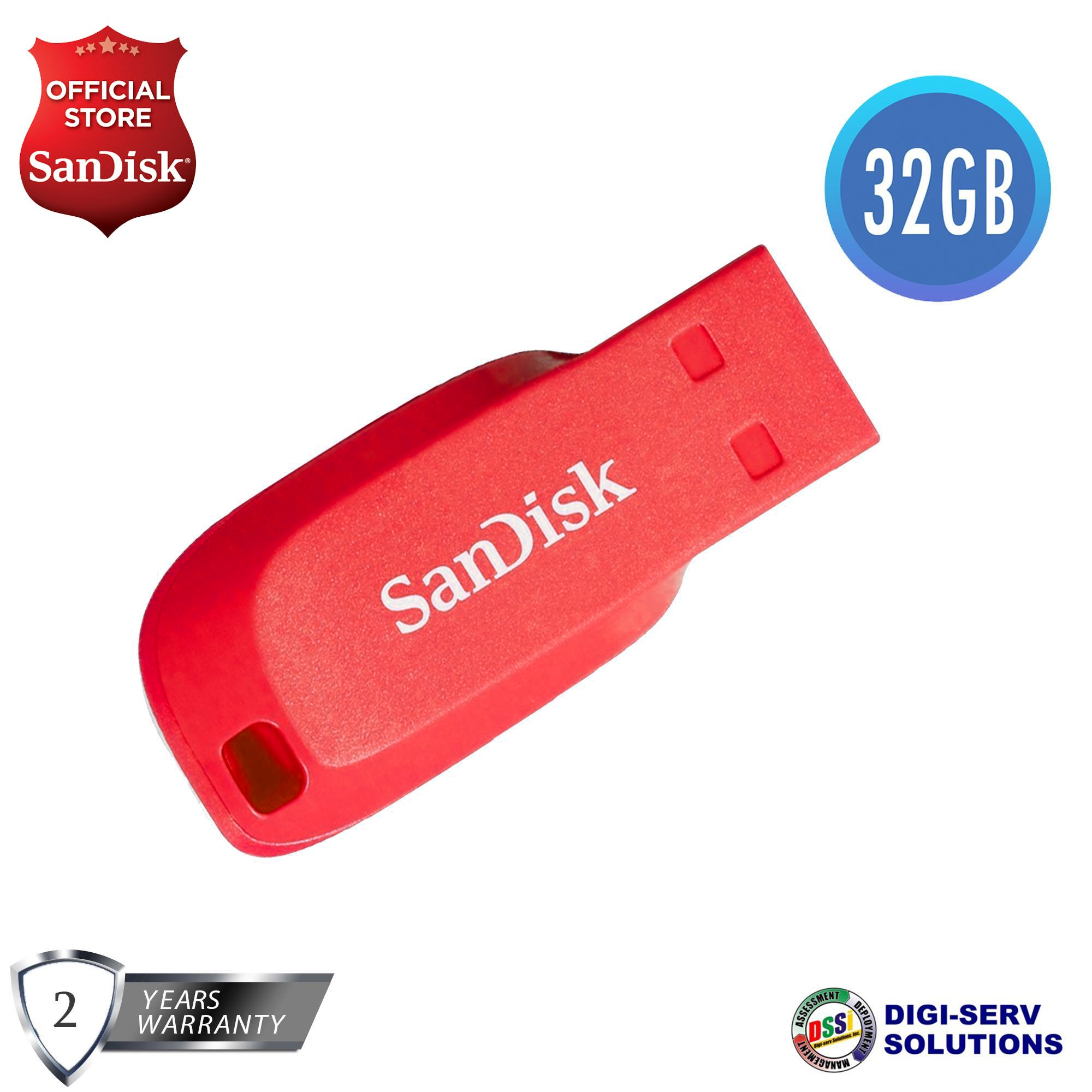 SanDisk SDCZ50-032G-G35R Cruzer Blade 32GB Flash Drive (Red) | Lazada PH