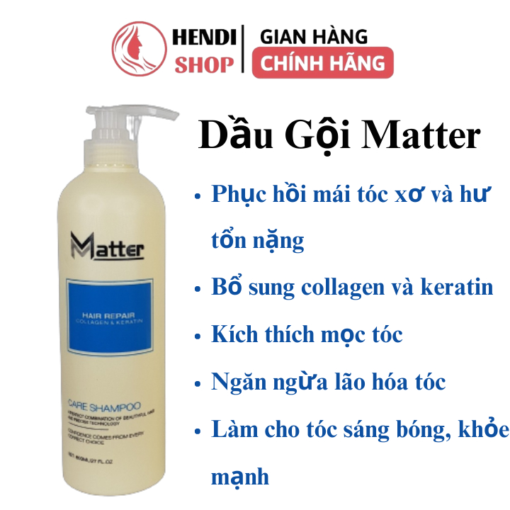 Cặp Dầu Gôi Siêu Phục Hồi Tóc, Kích Thích Mọc Tóc MATTER Cao Cấp 800ML