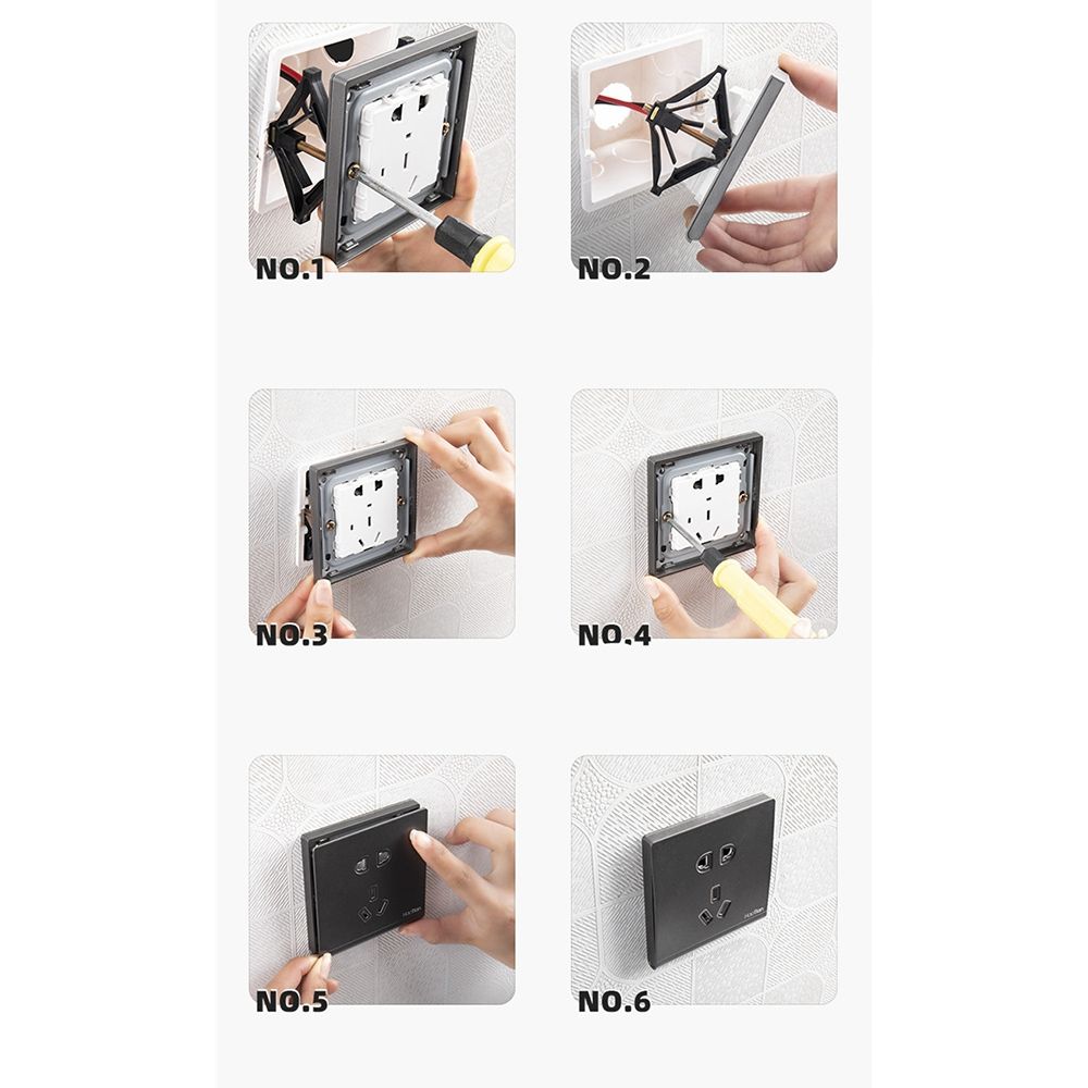 CLARINEJI Junction Switch Electrical Accessories Wall Fixed Cassette Switch Bottom Box Dark Box Repair Wall Repair Box Old Socket Box Replacement Fixed
