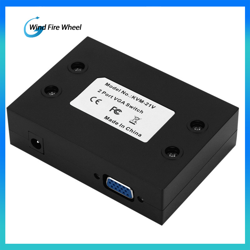 2 Port VGA Video Switch box Selector 2 In 1 Out For LCD PC Video Converter