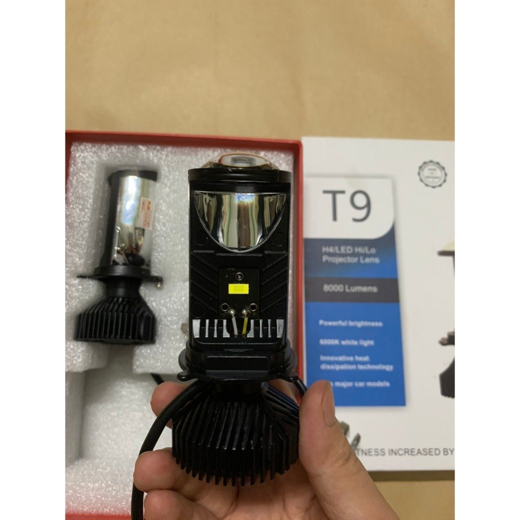 Đèn bi cầu pha led mini T9 cắt pha đẹp sáng cho xe máy