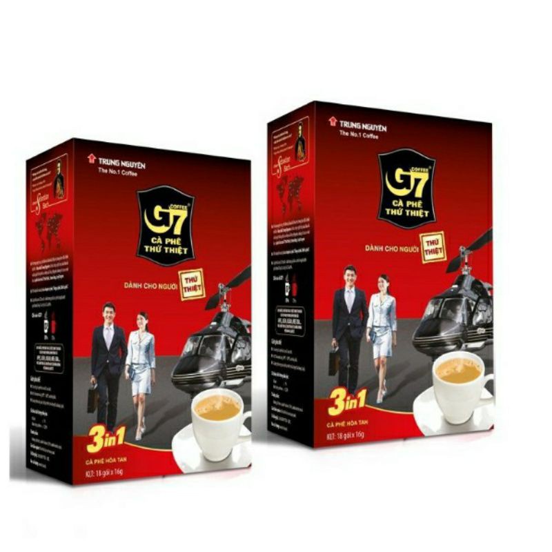 NEW Cà Phê Trung Nguyên G7 3in1 Hộp 288g 16g x18 gói Cafe Trung Nguyên