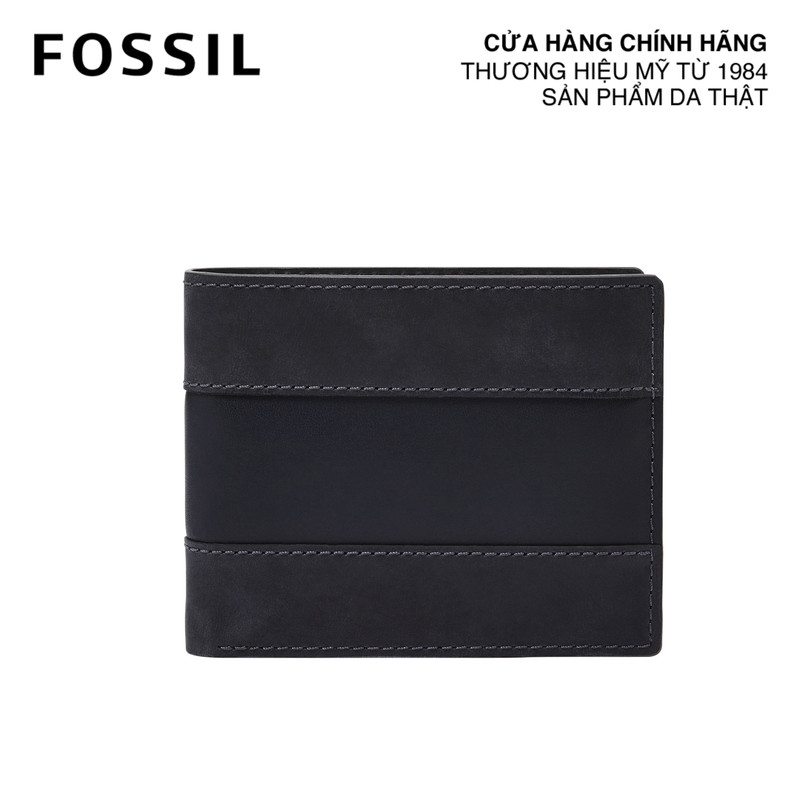Ví da nam da thật Fossil Everett ML4397406 - màu đen