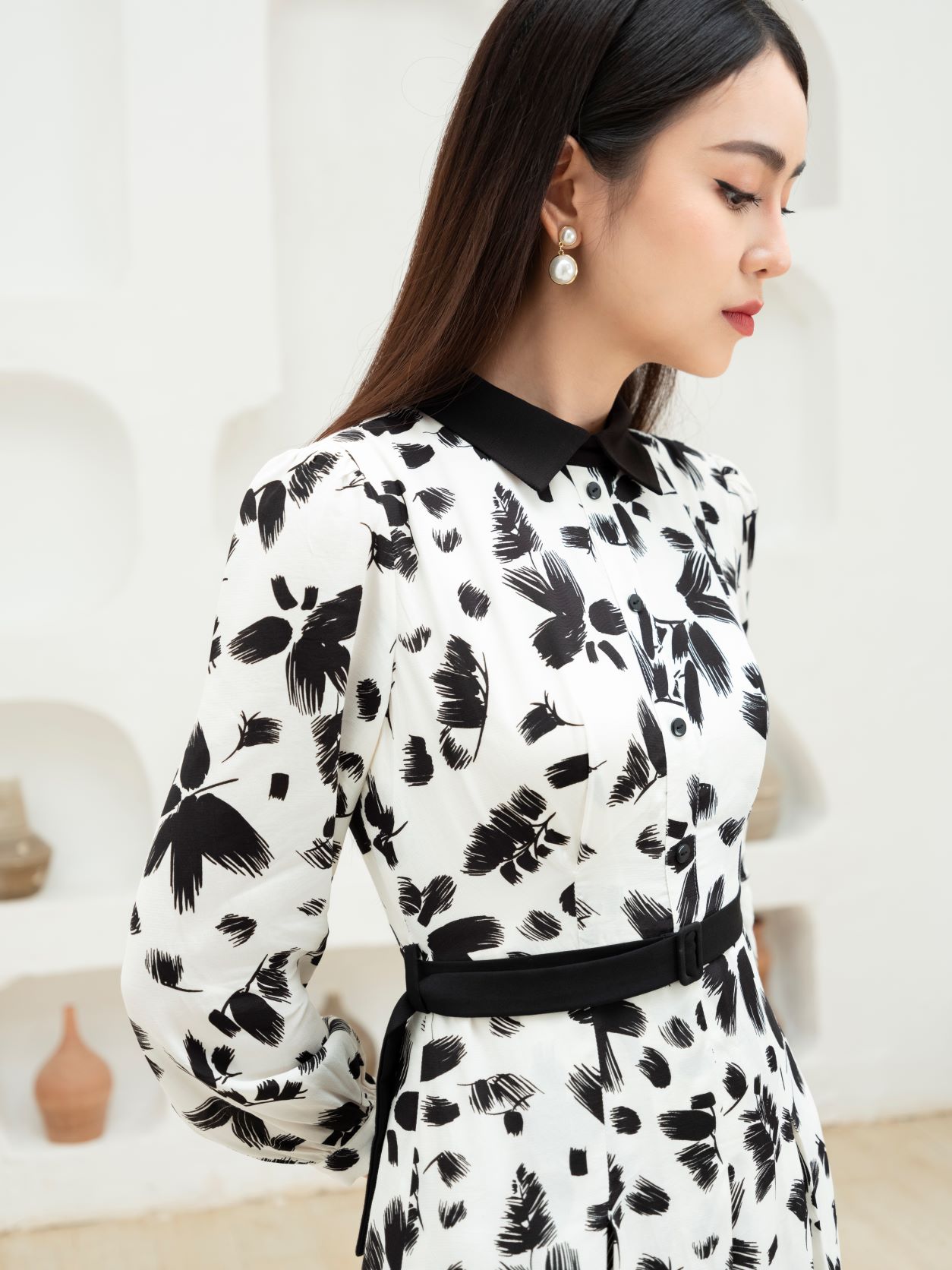 De Leah - Đầm A Xếp Li Cổ Đức - Thời Trang Thiết Kế