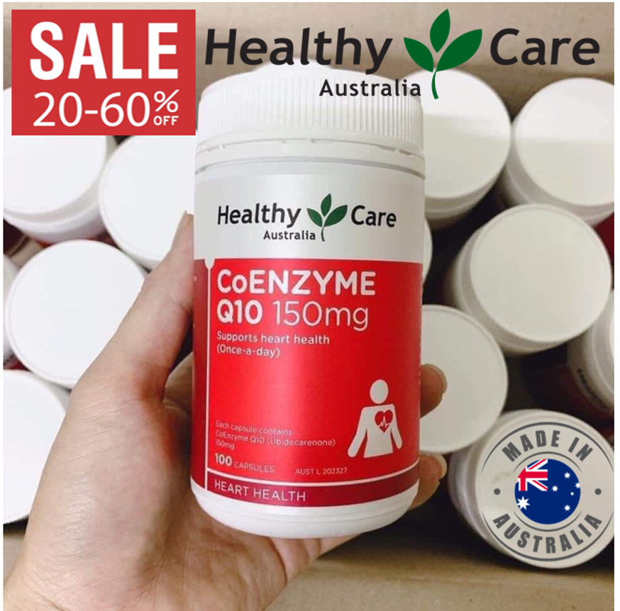 New Healthy Care CoQ10 150mg 100 Capsules Heart Health โคเอ็นไซม์คิวเท