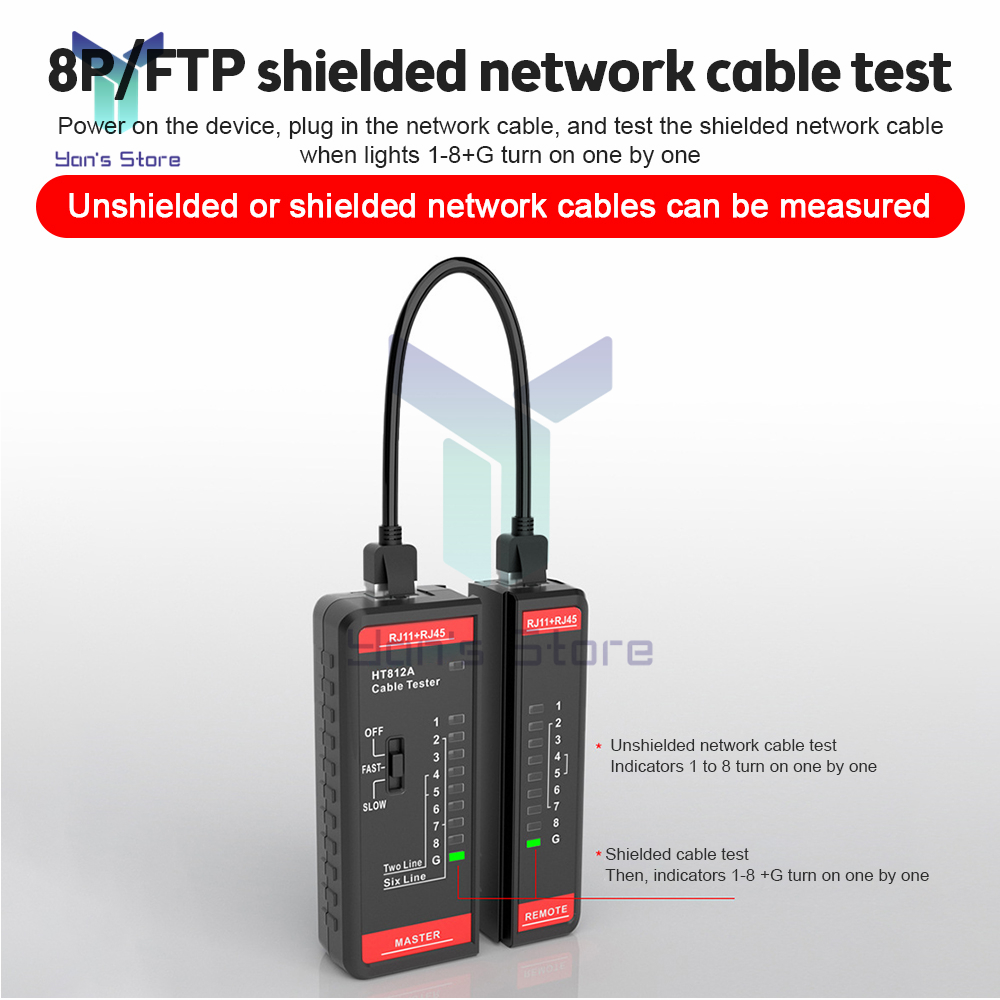 Wire Telephone Line Test Meter Ht812a Utp Lan Cable Finder Rj11 Rj45 ...