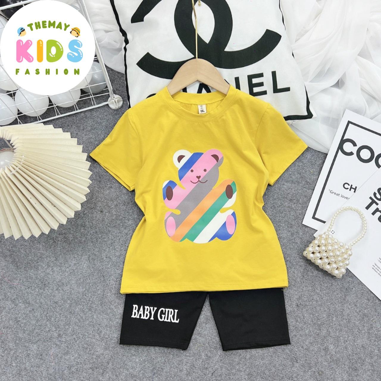 [8-40kg] Đồ bộ bé gái quần lửng 4 Màu